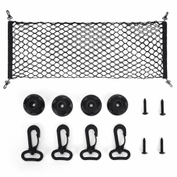 mobumeia Kofferraumnetz Gepäcknetz Auto, Kofferraum Netz 110 x 40 cm, Mit 4 Karabinern Und 4 ABS Kunststoffschnallen - Super Elastisch Für Die Meisten Autos Angebot bei HelloDeals