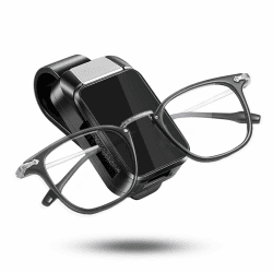 SUNNIFLY Brillenhalter für Auto Sonnenblende, Snap-on Sonnenbrillenhalter Auto, Passend für die Meisten Sonnenbrillen, Kurzsichtige Brille (schwarz) Angebot bei HelloDeals