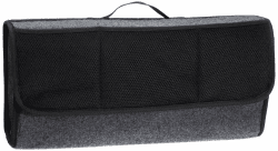 UNITEC 73615 Kofferraum-Organizer, Kofferaumtasche mit Klettverschluss Befestigung, robuster grauer Nadelfilz, schwarz, Nein Angebot bei HelloDeals