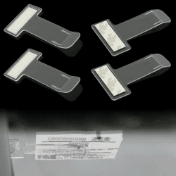 vcsjw 4 Stuck Parkscheinhalter Clip,Transparent Auto Parkausweis Halterung Windschutzscheibe Ticket Halter,Selbstklebend Tickets Clips für Parktickethalter Auto Parkschein Angebot bei HelloDeals