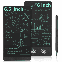 Czemo LCD-schreibtafel Erwachsene, Dual-Screen LCD-Schreibtafeln mit 2X Schreibfläche 6.5 Zoll 6 Zoll, Einfarbig LCD Schreibtablett für Büro, Memo, Notizbuch, Agenda Angebot bei HelloDeals