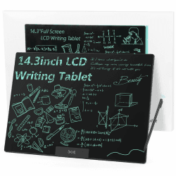 Czemo LCD-schreibtafel 14.3 Zoll, Wiederverwendbar LCD-Schreibtafeln Erwachsene, Digitales Schreibtablett Zaubertafel für Büro, Klassenzimmer, Memo, Notizen, Agenda, Skizzen, Einfarbig Angebot bei HelloDeals