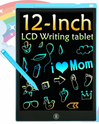 Bunte LCD Schreibtafel 12 Zoll, Electight Zeichentafel mit Sperr-& Löschfunktion, Augenschutz-Kritzelblock, Spielzeug & Geschenke für Kinder & Erwachsene zu Hause, Schule 12 Zoll Blau Angebot bei HelloDeals