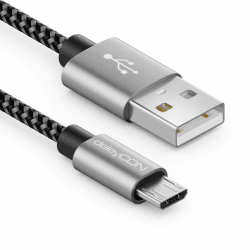 deleyCON 1m Nylon Micro USB Kabel Ladekabel Datenkabel Metallstecker Laden & Synchronisieren Handy Smartphone Tablet 1 M Angebot bei HelloDeals