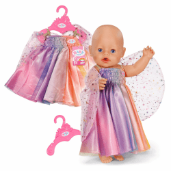 BABY born Regenbogenkleid, Puppenkleid mit Flügeln und Glitzer für 43cm Puppen, 836132 Zapf Creation Angebot bei HelloDeals