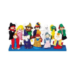 goki Fingerpuppen-Set 2 – 12 liebevoll gestaltete Fingerpuppen aus Holz und Stoff, fördert Fantasie, Kreativität und Sprachentwicklung, ideal für Kinder ab 3 Jahren SO 401 Angebot bei HelloDeals