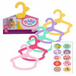 BABY born 5 Puppenkleiderbügel - Recyceltes Material - Hochwertiges Puppenzubehör - Zubehör geeignet für Puppen der Größe 43 cm Angebot bei HelloDeals