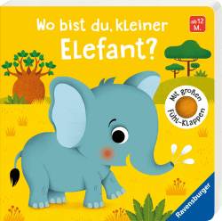Wo bist du, kleiner Elefant? Mit großen Fühl-Klappen - Spielbuch mit Stoff-Klappen, Kinderbuch ab 12 Monaten: Mit großen Fühl-Klappen Angebot bei HelloDeals