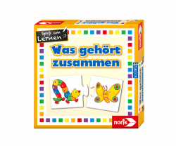 Noris Was gehört zusammen – Lernspiel für Kinder ab 3 Jahren – beliebtes Zuordnungsspiel für Groß und Klein – erstes Mitbringspiel für unterwegs – pädagogisches Spielzeug Jungen Mädchen Vorschule Angebot bei HelloDeals