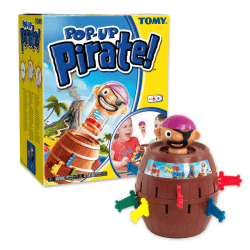 TOMY Offizielles Kinderspiel Pop Up Pirate, Hochwertiges Aktionsspiel für die Familie, Piratenspiel zur Verfeinerung der Geschicklichkeit Ihres Kindes, Popup Spiel Angebot bei HelloDeals