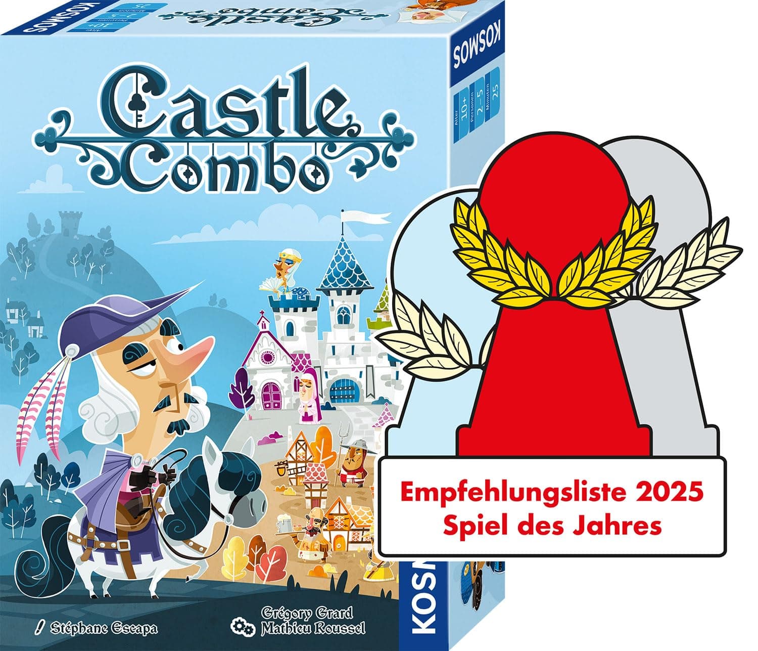 Kosmos 685393 Castle Combo, Deutsche Ausgabe, Kartenspiel für 2-5 Personen ab 10 Jahren, Taktisches und schnelles Spiel mit hohem Wiederspielreiz Angebot bei HelloDeals