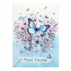 goldbuch 43 155 Freundebuch Schmetterlingsgarten, Freundschaftsbuch im Format DIN A5 mit 84 illustrierte Seiten, für Kita, Hort und Grundschule, für Beste Freunde in der Schulzeit, Kunstdruck Einband Angebot bei HelloDeals