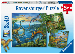 Ravensburger Kinderpuzzle - 09317 Faszination Dinosaurier - Puzzle für Kinder ab 5 Jahren, mit 3x49 Teilen Single Angebot bei HelloDeals