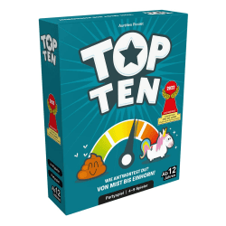 Cocktail Games, Top Ten, Partyspiel, Nominiert zum Spiel des Jahres 2022, 4-9 Spieler, Ab 12+ Jahren, 30 Minuten, Deutsch, Mehrfarbig, Bunt Top Ten Single Angebot bei HelloDeals