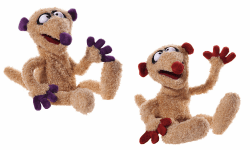 Jan & Henry 519589 Sandman Plüschtier, Set, Handspielpuppe, 1 Monat to 99 Jahre, Jan, Henry, braun, rot, lila Angebot bei HelloDeals