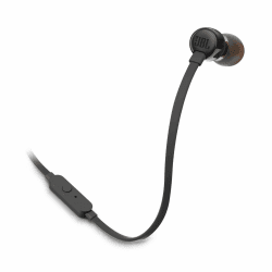 JBL Tune 110 – In-Ear Kopfhörer mit verwicklungsfreiem Flachbandkabel und Mikrofon in Schwarz – Für grenzenlosen Musikgenuss mit der Pure Bass Sound Technologie Angebot bei HelloDeals