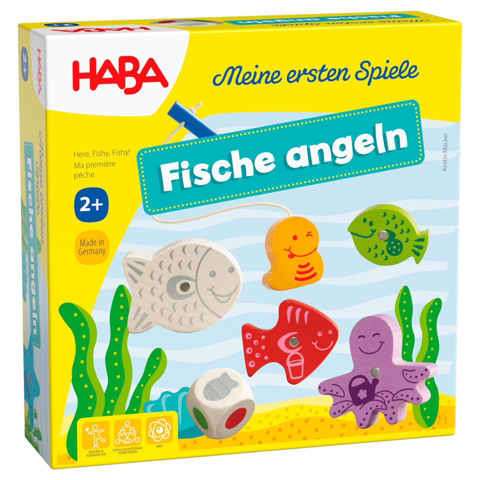 HABA Fische Angeln – Meine ersten Spiele – Angelspiel aus Holz für Kinder ab 2 Jahren – Fördert Feinmotorik, freies Spielen, Lernen & Farben-unterscheiden – 1004983001 Angebot bei HelloDeals