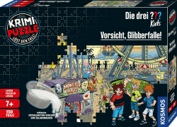 KOSMOS 683474 Krimi Puzzle Die drei ??? Kids Vorsicht Glibberfalle, 150 Teile, Schleim selbermachen, Lesen, Puzzeln, Rätsel lösen, für Kinder ab 7 Jahre, Detektiv Puzzle mit Die drei Fragezeichen Kids Angebot bei HelloDeals