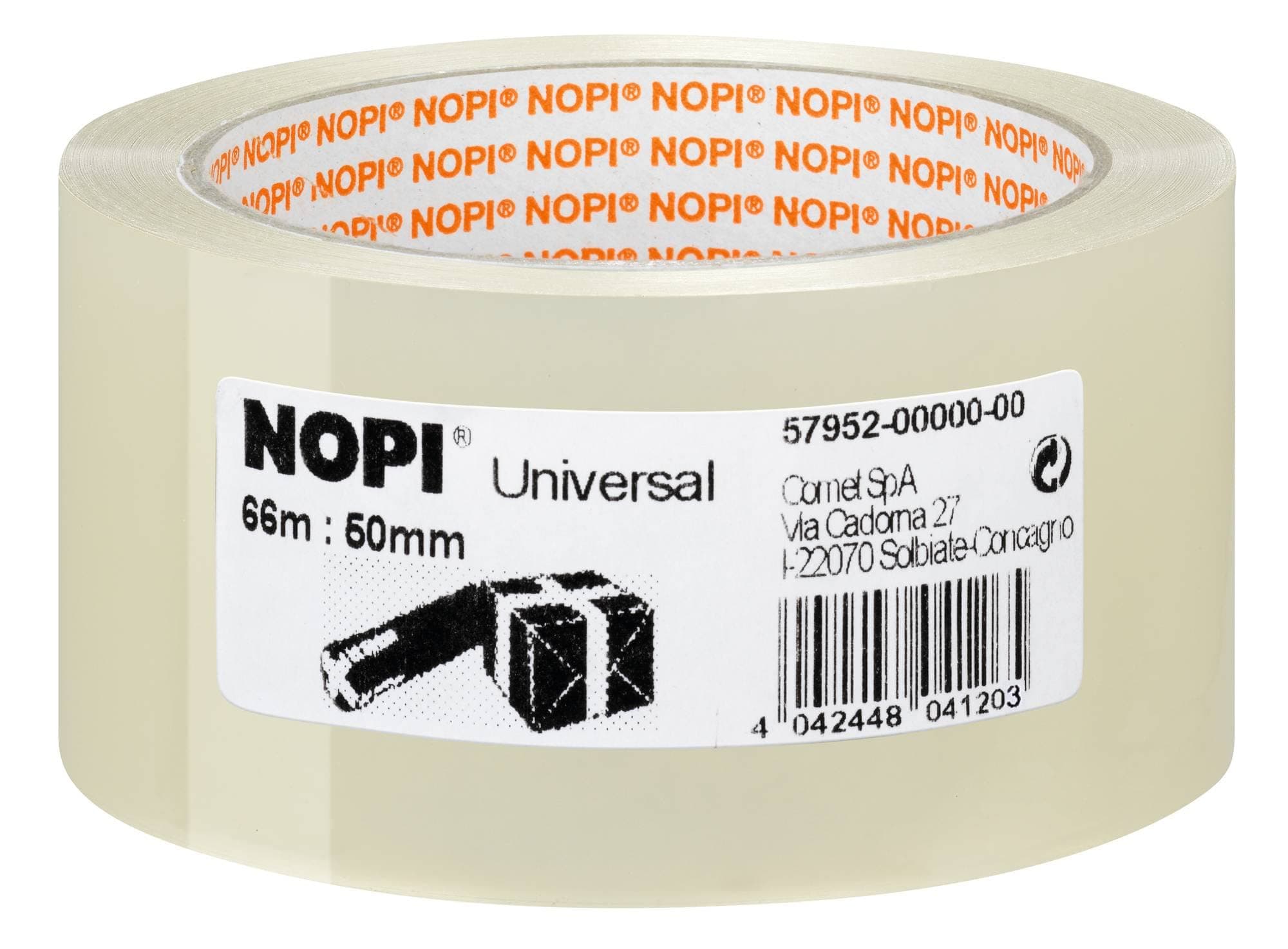 tesa NOPI Packband - vielseitiges Verpackungsband aus Polypropylen, geräuscharm abrollbar - lösungsmittelfrei und abriebfest - 66 m x 50 mm - transparent 1 Rolle Transparent 66 m x 50 mm Angebot bei HelloDeals