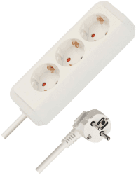 Brennenstuhl Eco-Line, Steckdosenleiste 3-Fach (Mehrfachsteckdose mit erhöhtem Berührungsschutz und 3m Kabel) weiß weiß 3m Single Angebot bei HelloDeals