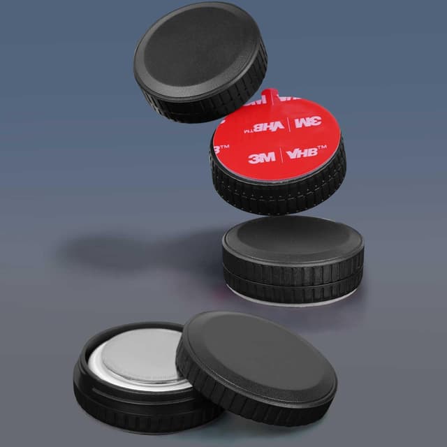 AXFEE Airtag Halterung 4er Pack, Airtag Hülle IPX8 Wasserdichte mit 3M Superkleber Stoßfest Kratzfest Airtag Halter, Airtag-Aufkleber-Halterung für Fahrrad, TV Fernbedienung, Drohne,Brieftasche,Gepäck Schwarz