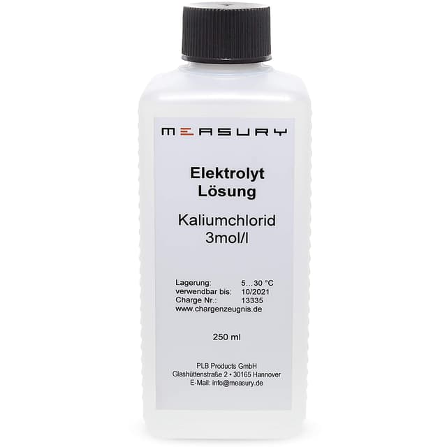 Measury Kaliumchlorid Lösung - KCL Lösung, Aufbewahrungslösung pH Elektrode - KCL 3 MOL für pH und Redox Elektroden