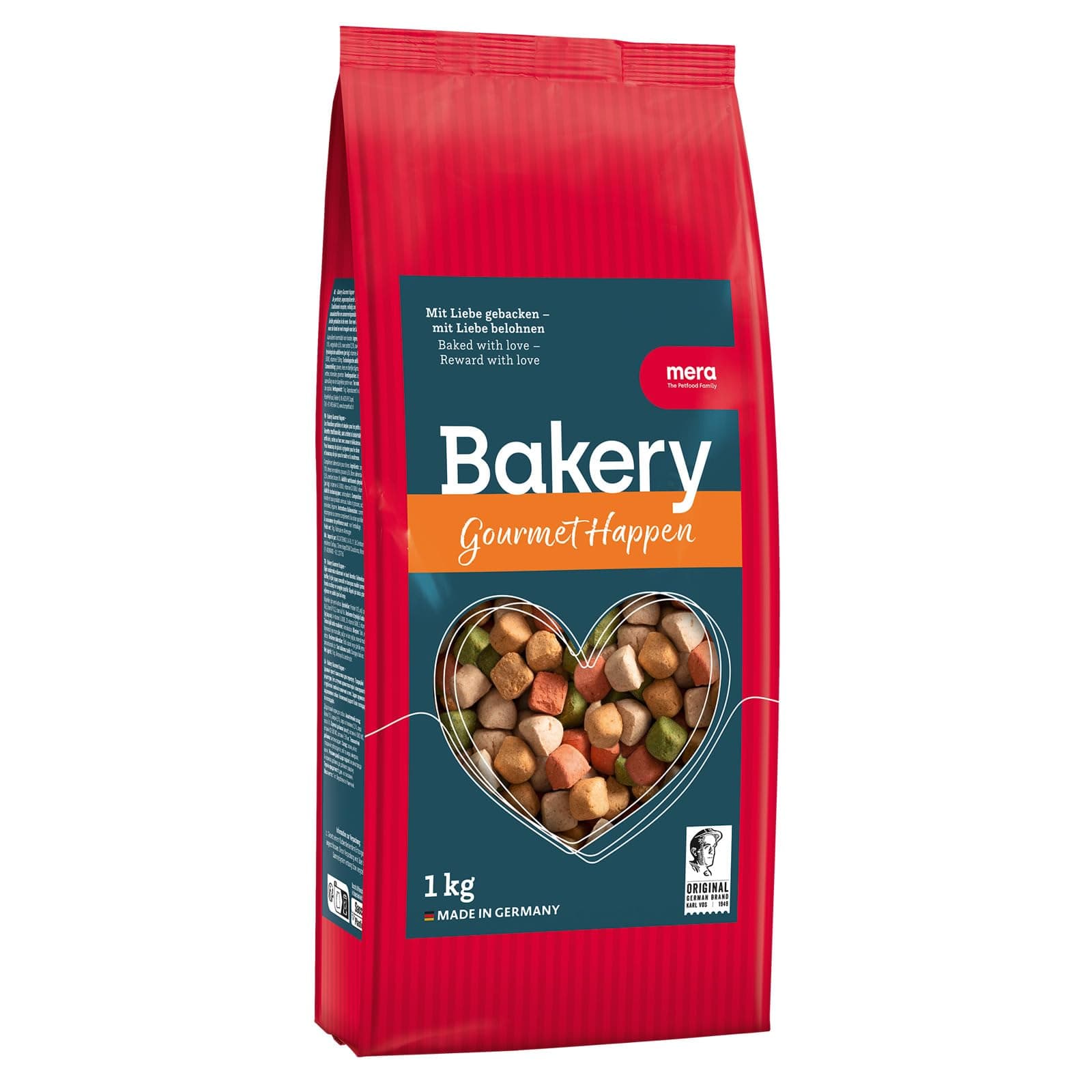 MERA Bakery Gourmet Happen (1kg), Hundeleckerli für Training oder als Snack, Leckereien für Hunde aus natürlichen Zutaten, schonend gebackene Hundekekse Huhn 1 kg (1er Pack)