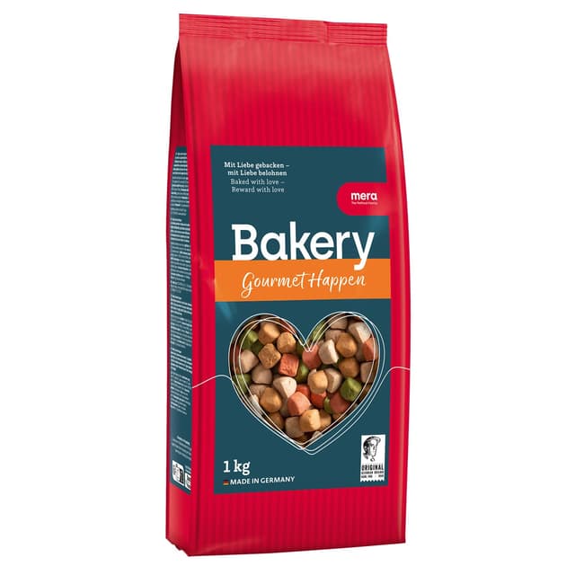 MERA Bakery Gourmet Happen (1kg), Hundeleckerli für Training oder als Snack, Leckereien für Hunde aus natürlichen Zutaten, schonend gebackene Hundekekse Huhn 1 kg (1er Pack)
