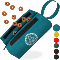 HUND IST KÖNIG Futterdummy für Hunde - Apportierbeutel für alle Hunderassen - Futterbeutel - Perfekt für Dummy Hundetraining + Trainings-eBook Petrolblau Angebot bei HelloDeals
