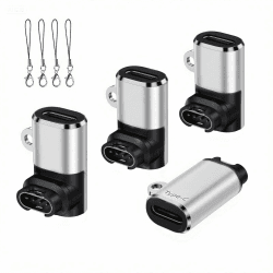 USB-C zu Garmin Watch Ladeadapter 4-Stück,Winkel Ladekabel Type-C Adapter für Garmin Vivoactive 5/4S,Venu 3S/2S/SQ,Fenix 8/7/7X/6/E,Forerunner 165/965/955/945/265/55/45,Epix Pro 2,Enduro 3 2 Silver-3+1