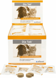 alfavet Dia Tab 20 x 5,5 g – Diät-Ergänzungsfuttermittel für Hunde & Katzen – Mit pflanzlichen Inhaltsstoffen zur Regulierung der Verdauung & Darmflora – Kautabletten mit Präbiotika Angebot bei HelloDeals