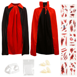 DERAYEE Vampir Kostüm, Vampir Kostüm Kinder, Halloween Kostüm Kinder Vampir Kinder Set Angebot bei HelloDeals