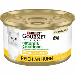 Gourmet Nature's Creation Katzennassfutter in Gelee naturbelassen, Huhn, 12er Pack (12 x 85g) Angebot bei HelloDeals