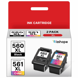 PG-560XL CL-561XL Multipack Druckerpatronen 560 XL 561 XL Patronen für Canon 560 561 PG560 CL561 Tintenpatrone für Canon Pixma TS5350 TS5351 TS5352 TS5353 TS7450 TS7451 (Schwarz und Farbe, 2 Pack) Angebot bei HelloDeals