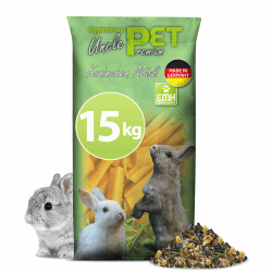 Eggersmann Uncle Pet 15 kg Kaninchenfutter - Premium Kaninchen Müsli - Kaninchen Futter mit der natürlichen Kraft aus Kräutern und Karotten - Kaninchenzubehör (15 kg Sack) 15 kg (1er Pack) Angebot bei HelloDeals