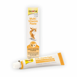 GimCat Multi-Vitamin Paste - Gesunder Katzensnack aktiviert Abwehrkräfte und stärkt das Immunsystem - 1 Tube (1 x 200 g) Angebot bei HelloDeals
