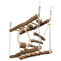 TRIXIE Natural Living Hängebrücke 1 Holzfarbe Angebot bei HelloDeals
