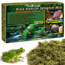 Riare Premium Natürliches Moos Getrocknet für Pflanzen Reptilien Moos Inkubationen, Wald Torch Reptilien Matrix für Schlangen, Geckos, Schildkröten, Frösche (600g) Angebot bei HelloDeals