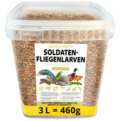Soldatenfliegenlarven getrocknet 460g (entspricht 3 Litern), Black Soldier Flys, Vogelfutter, Igelfutter mit Insekten, Fischfutter, proteinreicher Snack für Reptilien und Schildkröten Angebot bei HelloDeals