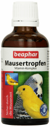 BEAPHAR - Mausertropfen Vitamin-Komplex - Nahrungsergänzungsmittel Für Vögel - Mit Vitamin A, C, D3, E, K, B-Komplex - Unterstützt Natürliche Abwehrkräfte, Fördert Sprech- Und Sangesfreude - 50 ml Angebot bei HelloDeals