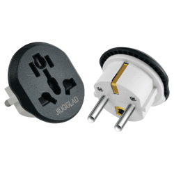 2 Stück Stecker Adapter, US to EU Adapter, Adapter China Deutschland Stecker, Adapter UK auf EU, Universal Adapters für Deutschland, USA, UK, Schweiz, China,usw