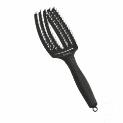 Olivia Garden Fingerbrush Care Iconic - Detangler Bürste mit Wildschweinborsten & Nylon für gesundes und glänzendes Haar Black Medium Angebot bei HelloDeals