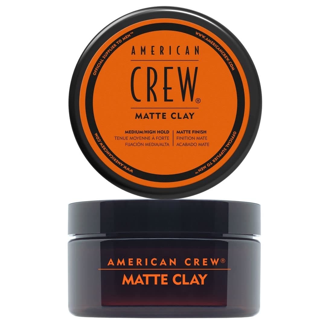 AMERICAN CREW – Matte Clay, 85 g, Stylingclay für Männer, Haarprodukt mit mittlerem bis starkem Halt, Stylingprodukt für optimale Formbarkeit, Struktur & mattes Finish Matte Clay 85g