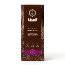 khadi MITTELBRAUN Pflanzenhaarfarbe - Haarfarbe für lebendiges, warmes Zimtbraun bis zu kräftigem, tiefem Mittelbraun - 100% pflanzlich - 100g Mittelbraun 100 g (1er Pack) Angebot bei HelloDeals