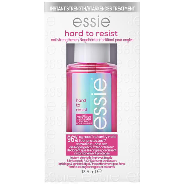 essie Nagelhärter für natürlich strahlende, glänzende und stärkere Nägel, Vegane Formel ohne Inhaltsstoffe tierischen Ursprungs, hard to resist, Pinker Tint, 1 x 13,5 ml Nr. 1 hard to resist pink