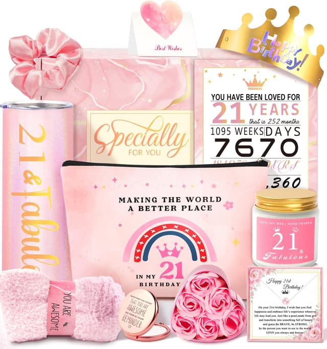 Geschenk zum 21. Geburtstag für sie, 21 Jahre alte Geschenke für Frauen, Frauen, beste Freunde, Tochter, Schwester, Freundin, Kollegen, Bestie 21ST