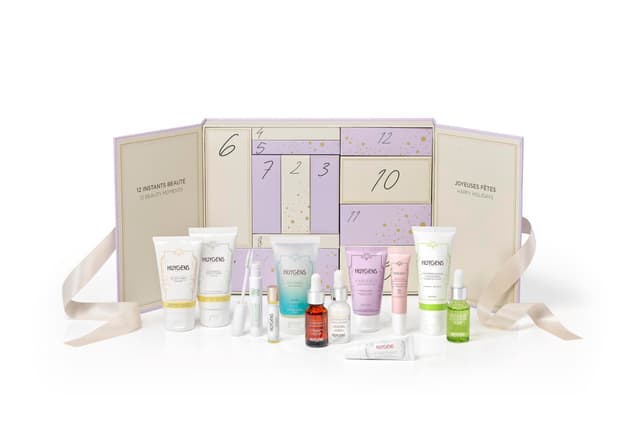 LETZTE STÜCKE HUYGENS Beauty Adventskalender – Wert 210 € – 12 Bio- und vegane Pflegeprodukte für Gesicht und Körper – Hergestellt in Frankreich Limited Edition