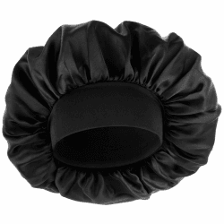 WLLHYF Seidenhaube für Männer Satinhaube Elastisches Band Schlafmütze aus Seide Schwarz Weich Verstellbare Haarkappe Haarwickel Große Hauben für Schlafende Frauen Angebot bei HelloDeals