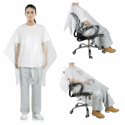 LOPHE Einmalumhänge, 50 Stück Einweg Umhang 130x110 Cm, Einweg Friseurumhang für Friseure Und Barbiere, Wasserdichte, für Erwachsene Kinde Angebot bei HelloDeals