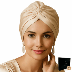 Flortree Seidenhaube zum Schlafen für gesunde Haare über Nacht | Erhält Lockenform, verhindert Frizz & Haarbruch | Für Damen mit Allen Haartypen (Champagner) Angebot bei HelloDeals